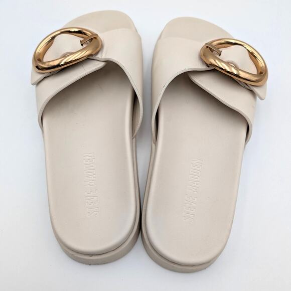 Steve Madden Mandie Slide Sandals Open Toe Women's White Size US6.5M EU37 - Picture 11 of 11